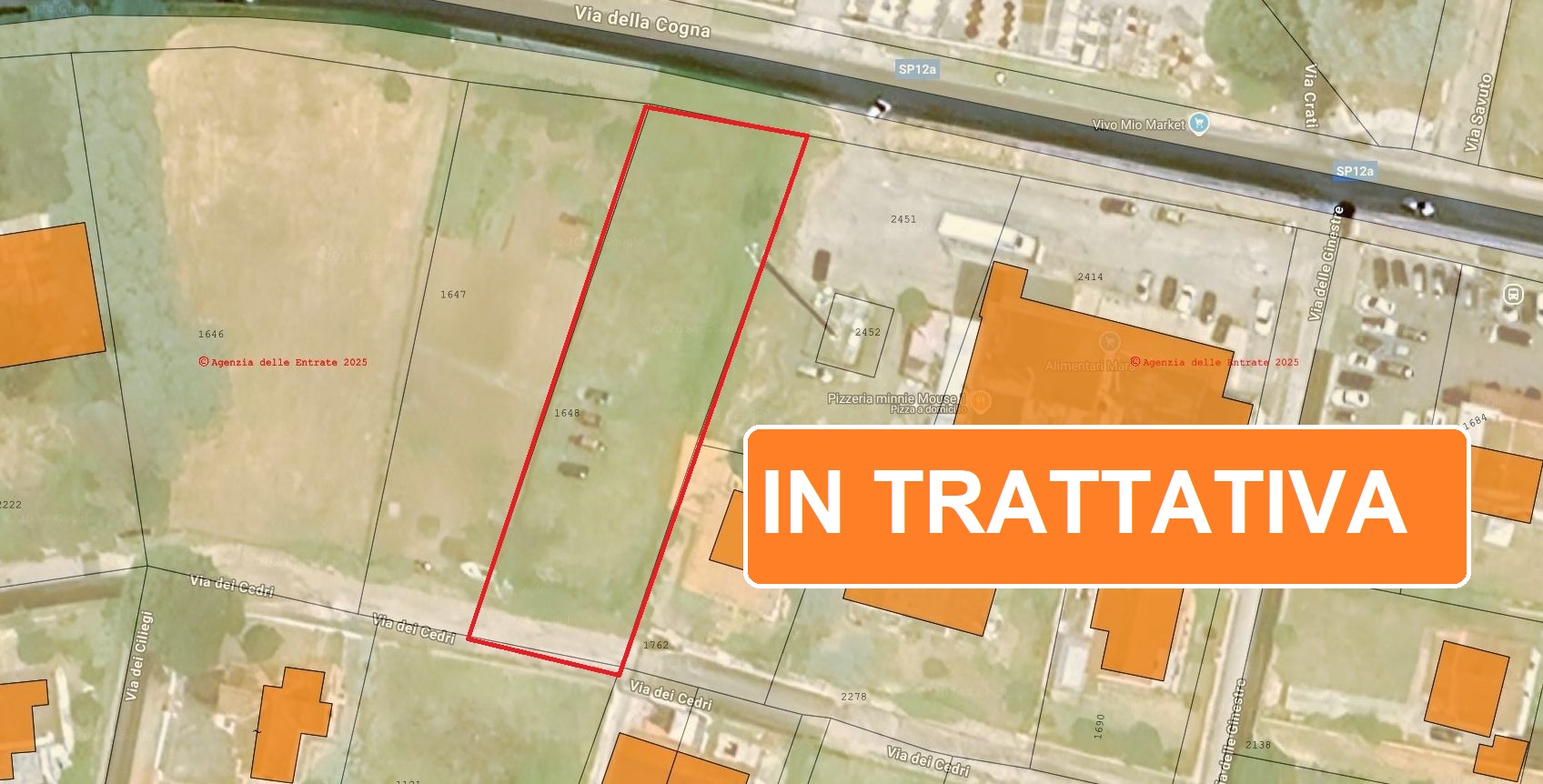 TERRENO EDIFICABILE LA COGNA 29.000€